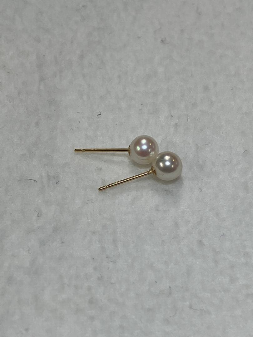 伊勢志摩英虞湾産あこや真珠　5.2 5.3mm パールピアス