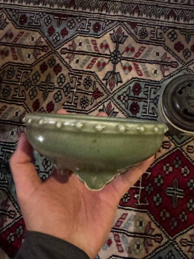 ‼️早速半額→更に半額‼️リサイクルFORT‼️中国の青磁で三つ足香炉‼️