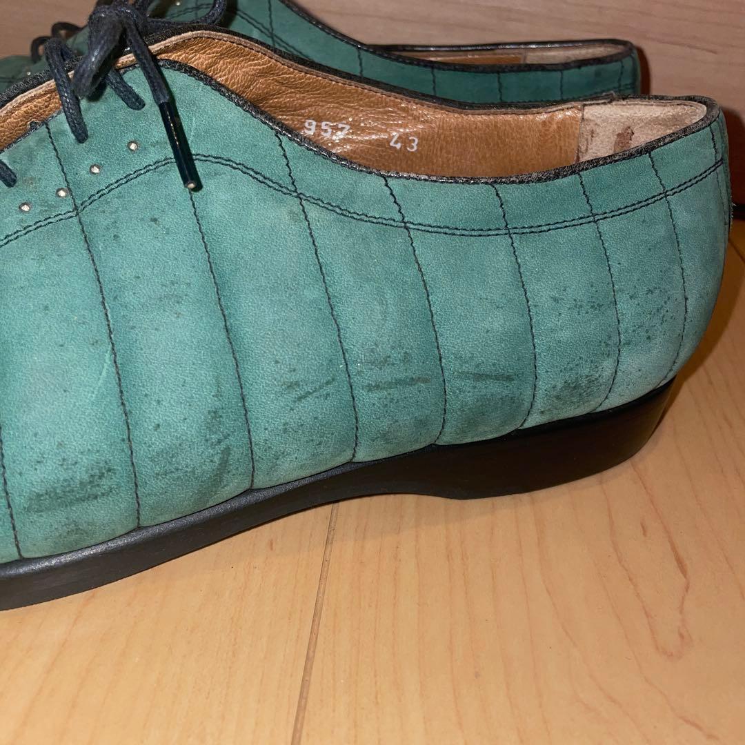 イタリア製80'sデッドストック ヴィンテージレアカラースウェードレザーシューズ