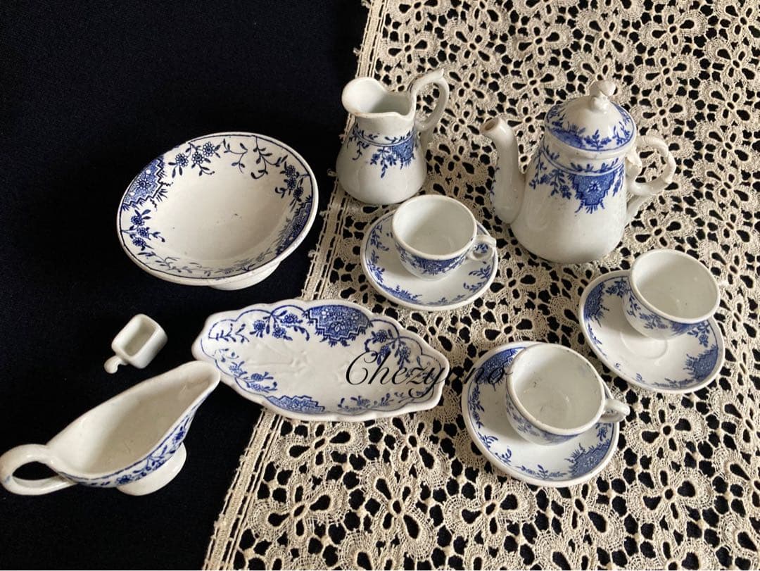 フランスアンティーク 陶器 おままごとセット