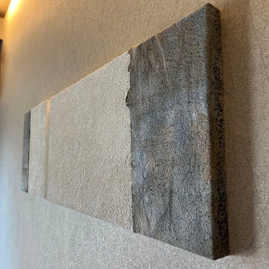 【和紙×漆喰】ファブリックパネル 2枚組 和モダン　アート インテリアボード