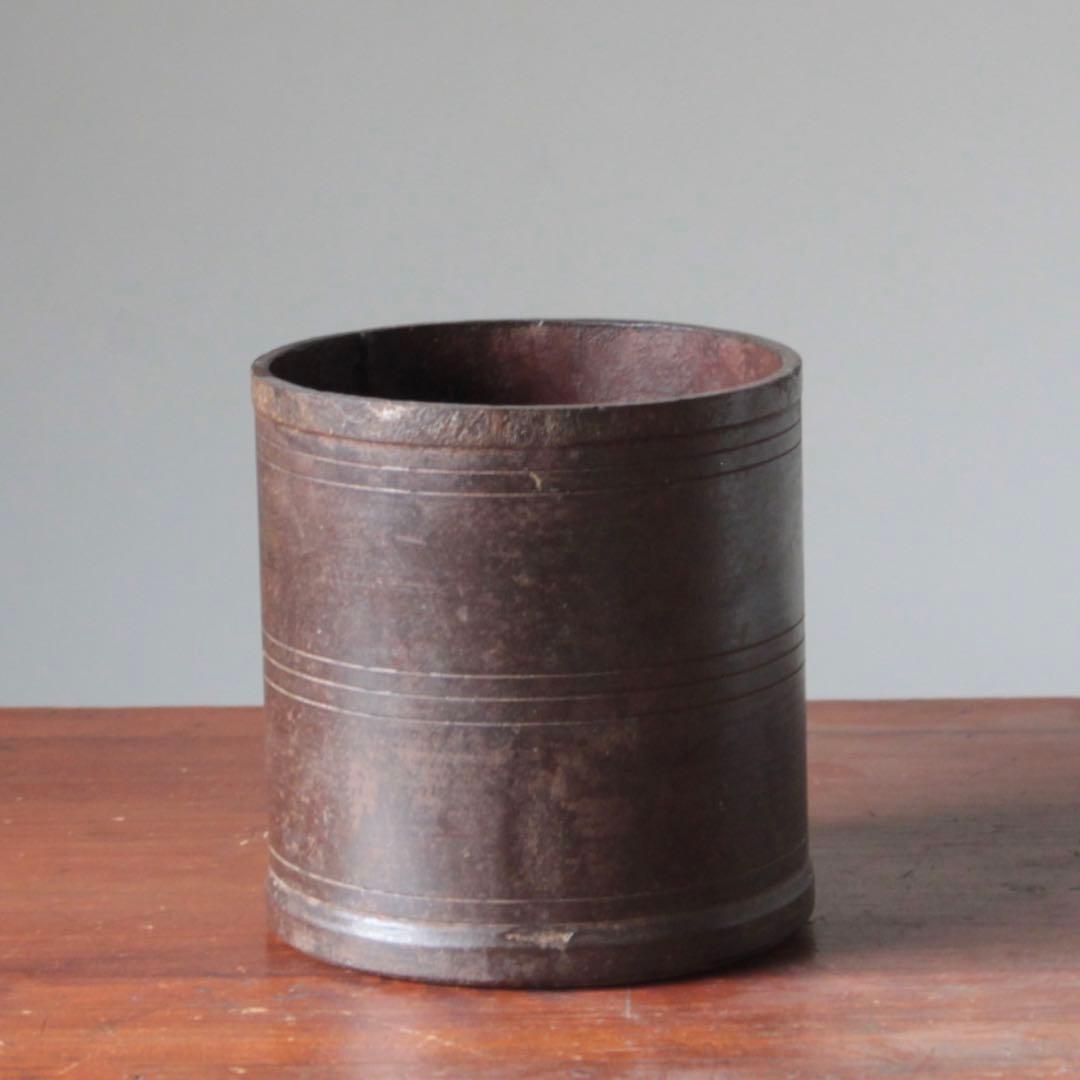 鉄 筒容器 古道具 アンティーク ブロカント