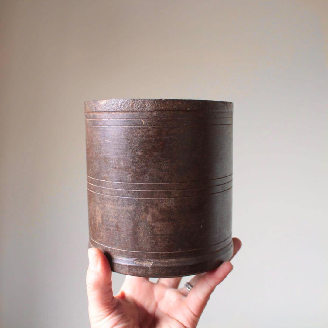 鉄 筒容器 古道具 アンティーク ブロカント