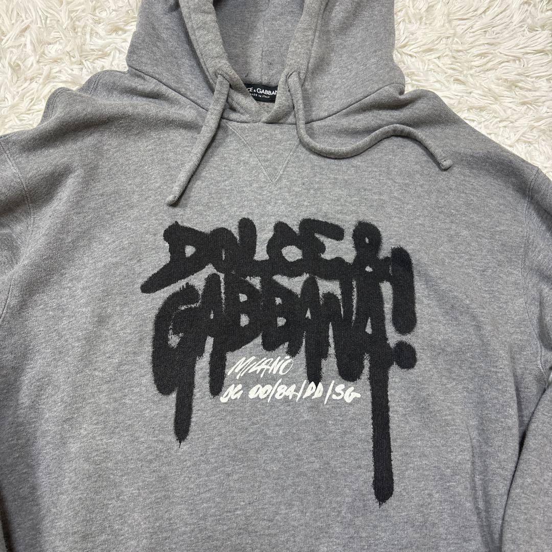 【大きいサイズ】ドルチェアンドガッバーナ　パーカー グレー　ロゴ　大人気