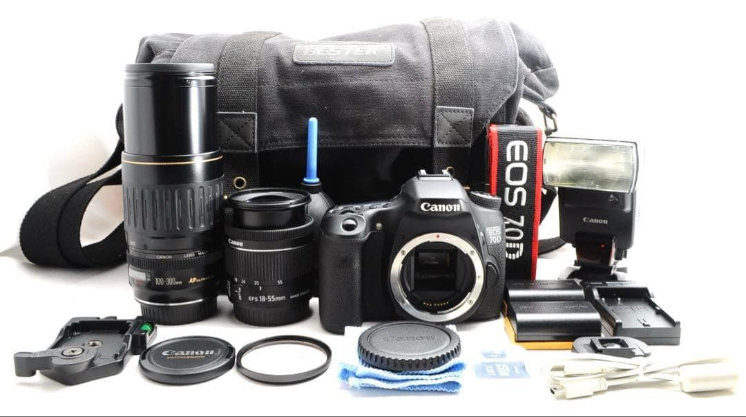 最大2300円引Canon EOS 70D❤️バッテリー2個！TTLストロボ