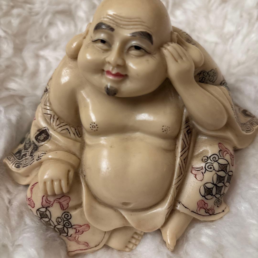 珍品 アンティーク置物 布袋様 裏絵 春画