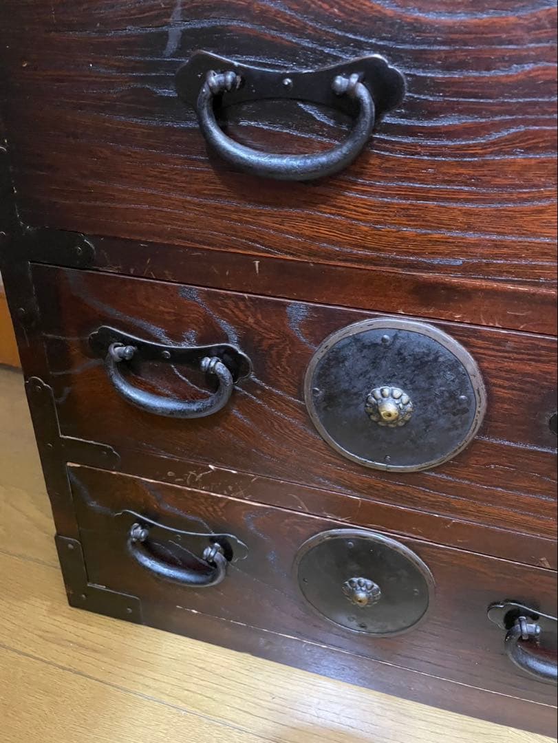 アンティーク和箪笥4段チェスト