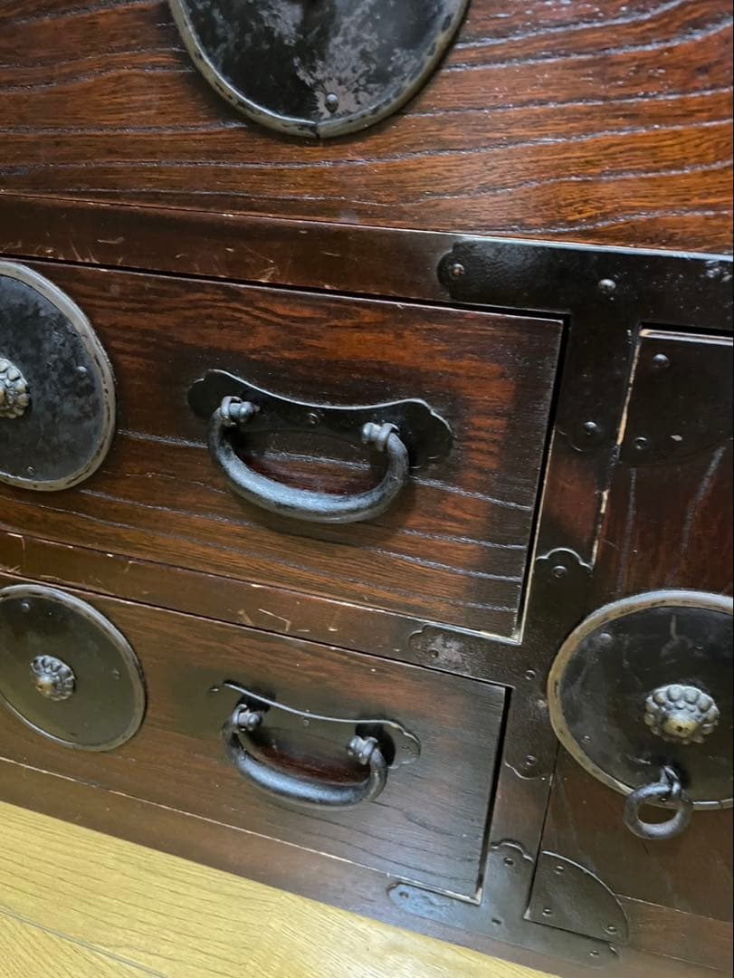 アンティーク和箪笥4段チェスト