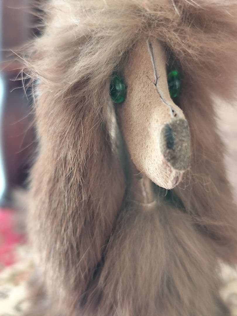 アンティーク　ぬいぐるみ　犬　ビンテージ　ビスクドール　フランス　蚤の市