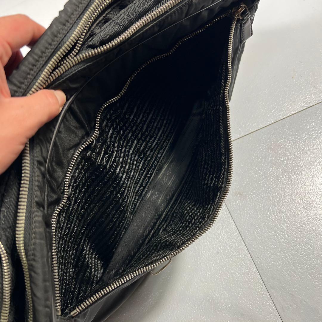 PRADA プラダ ナイロン切替レザーブリーフケース ビジネスバッグ ブラック