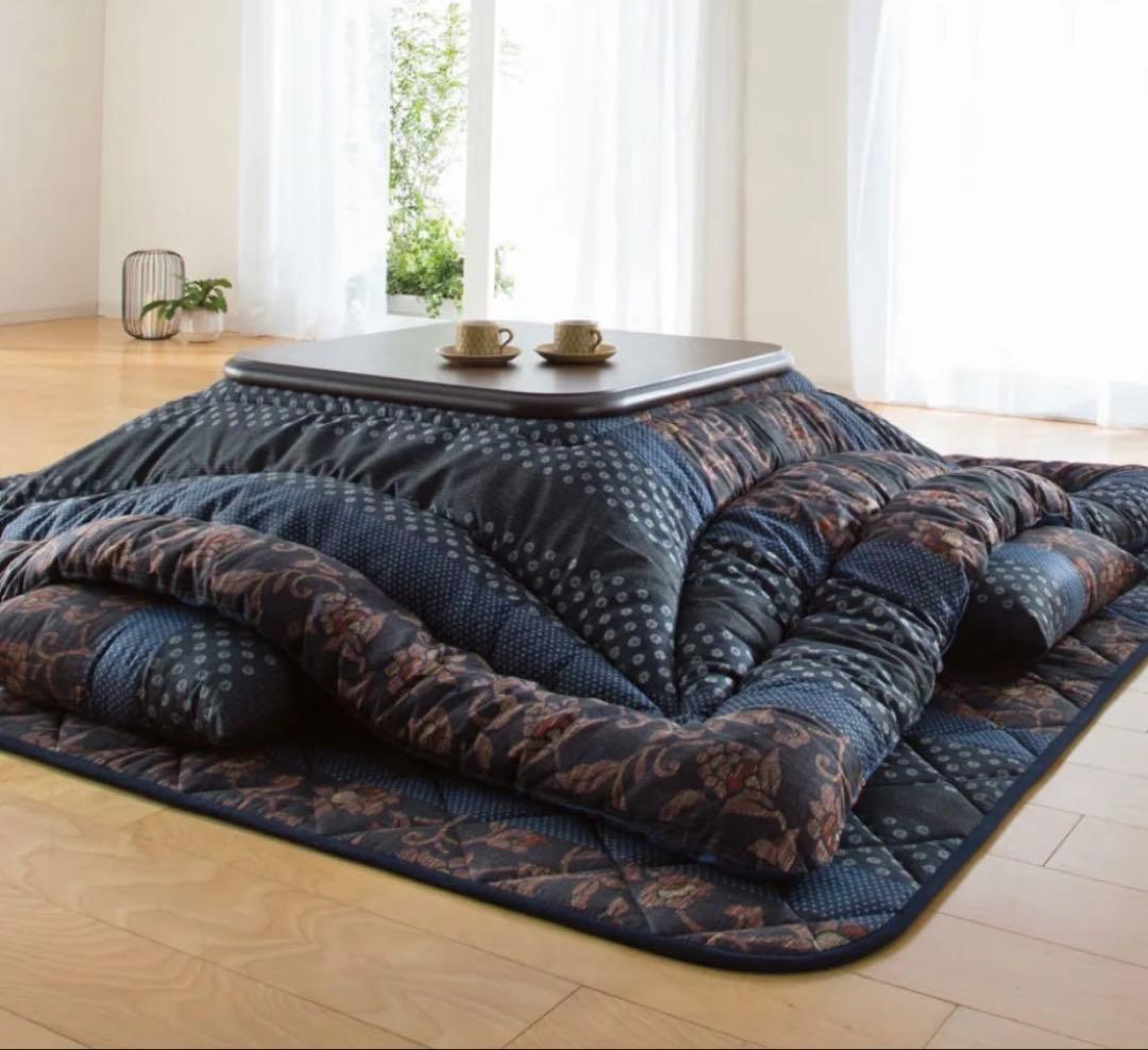 【新品未開封】厚手こたつ掛け布団　万葉　大判正方形　日本製