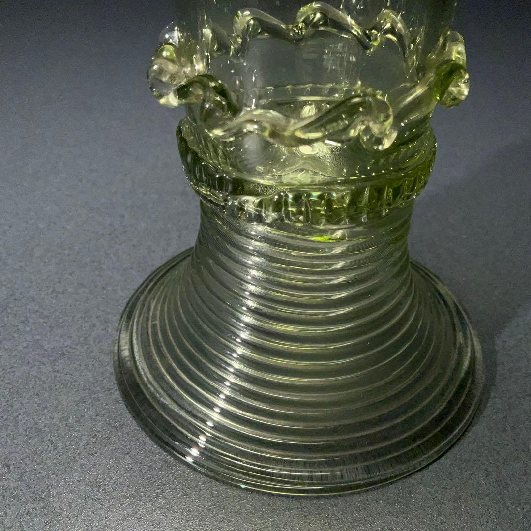 【希少】アンティークグラス　レーマーグラス　グリーン　R1331ダI
