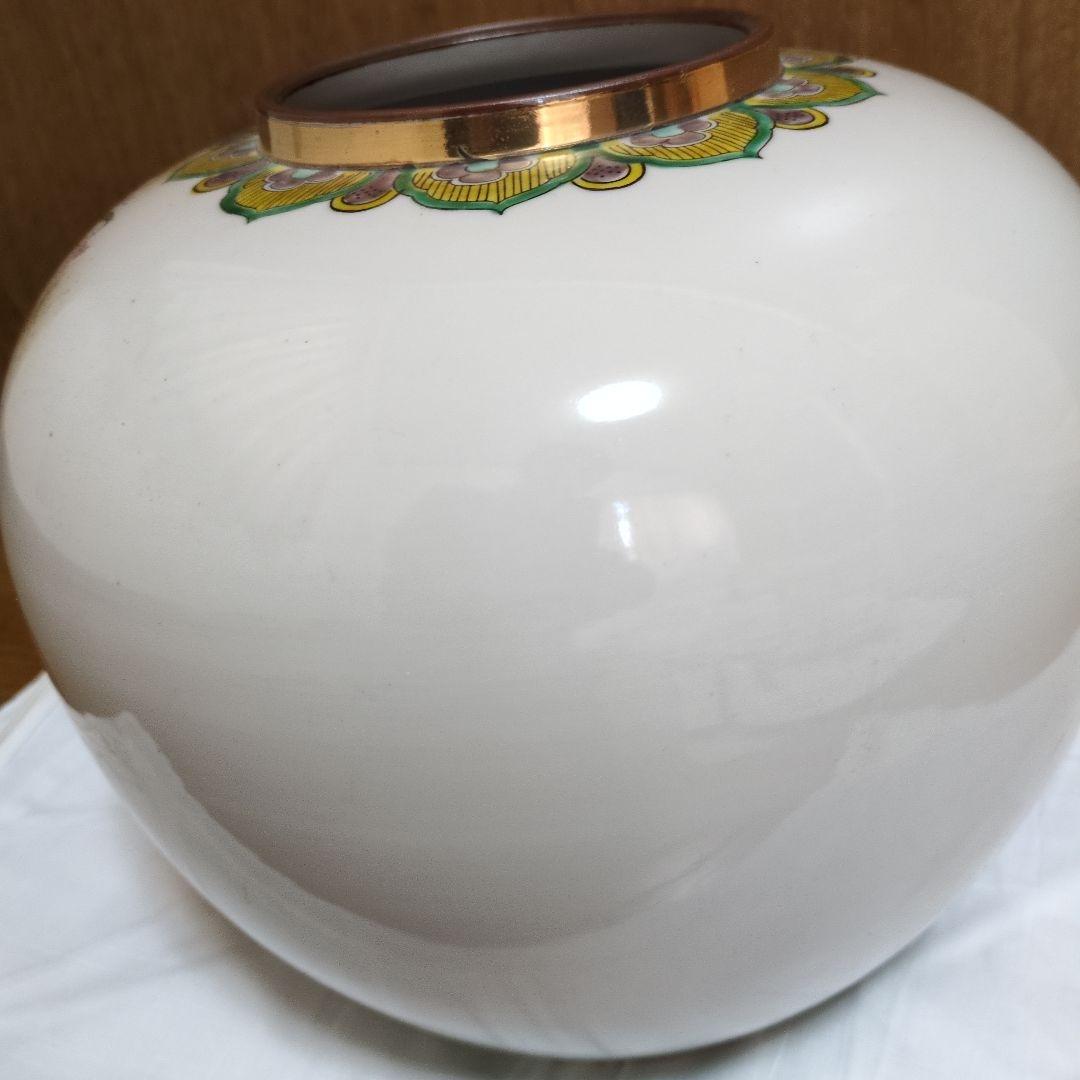 景徳鎮 銘 中国磁器 鳳凰文 金彩 大壺 花瓶 高さ25cm