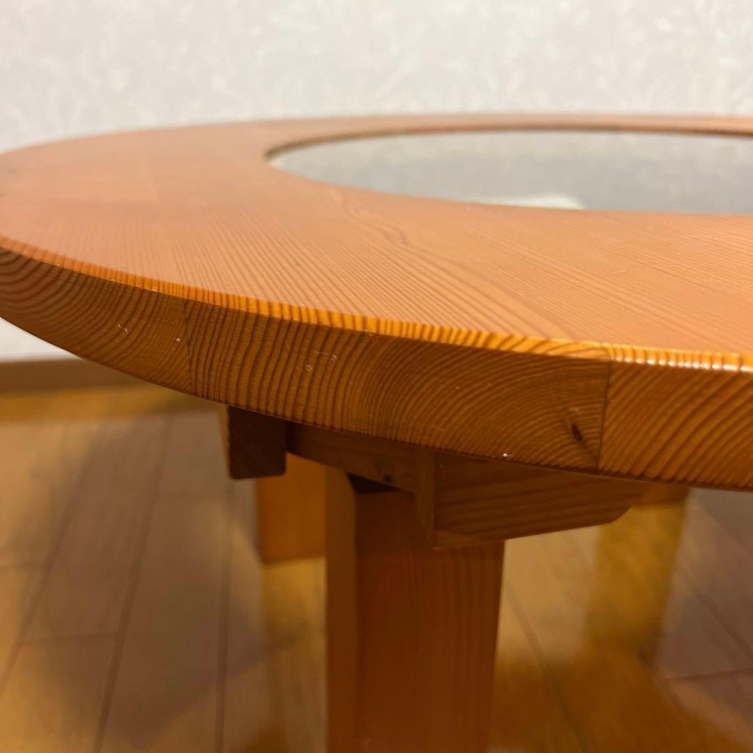 nn 小泉産業株式会社 コイズミ 木製 テーブル ガラス ミドルテーブル