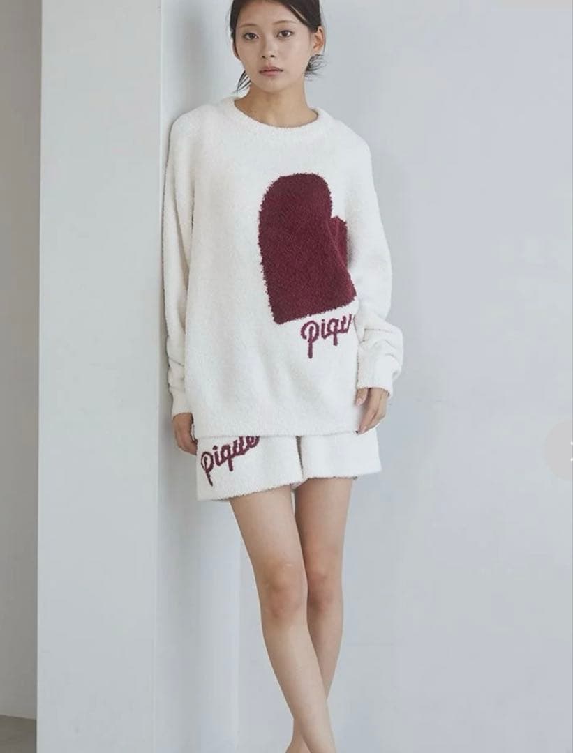 gelato pique ハートスウェット&ショートパンツセット