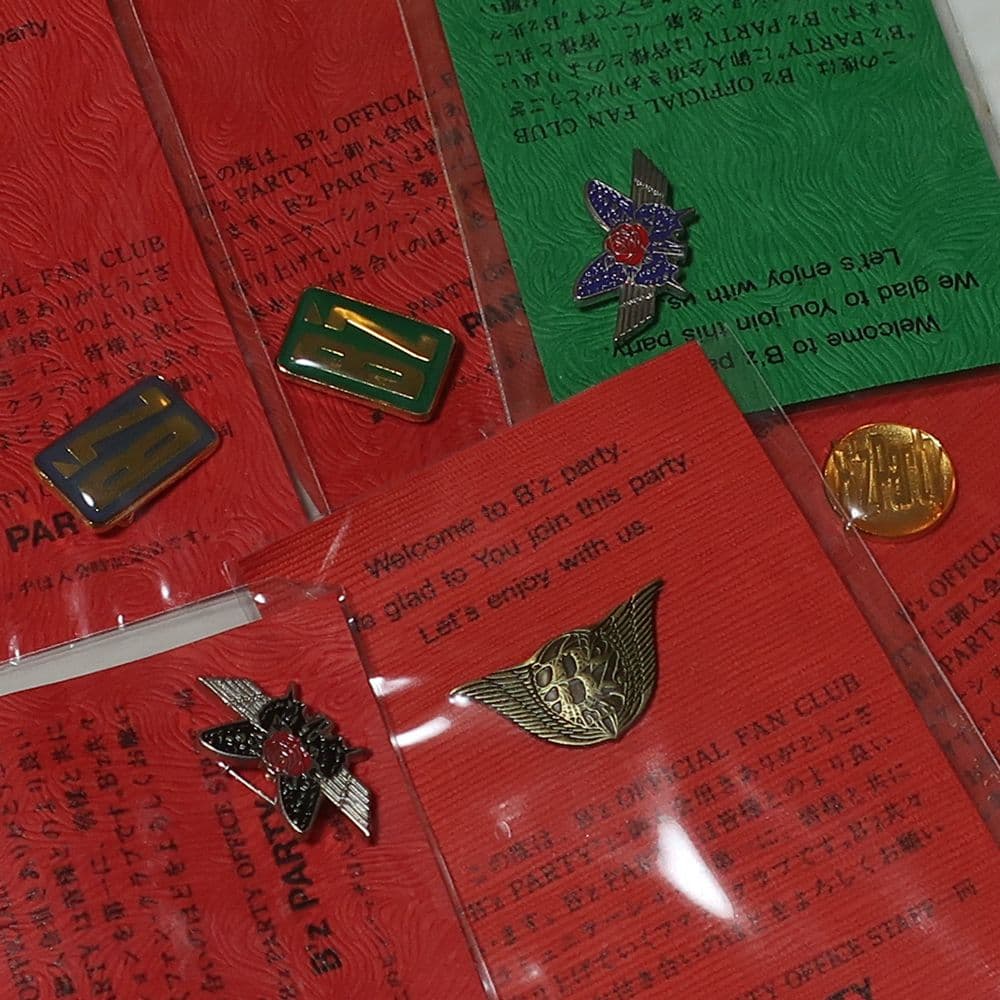 ピンバッジ B'z PARTY ファンクラブ入会記念品 ピンバッチ 初期グッズ