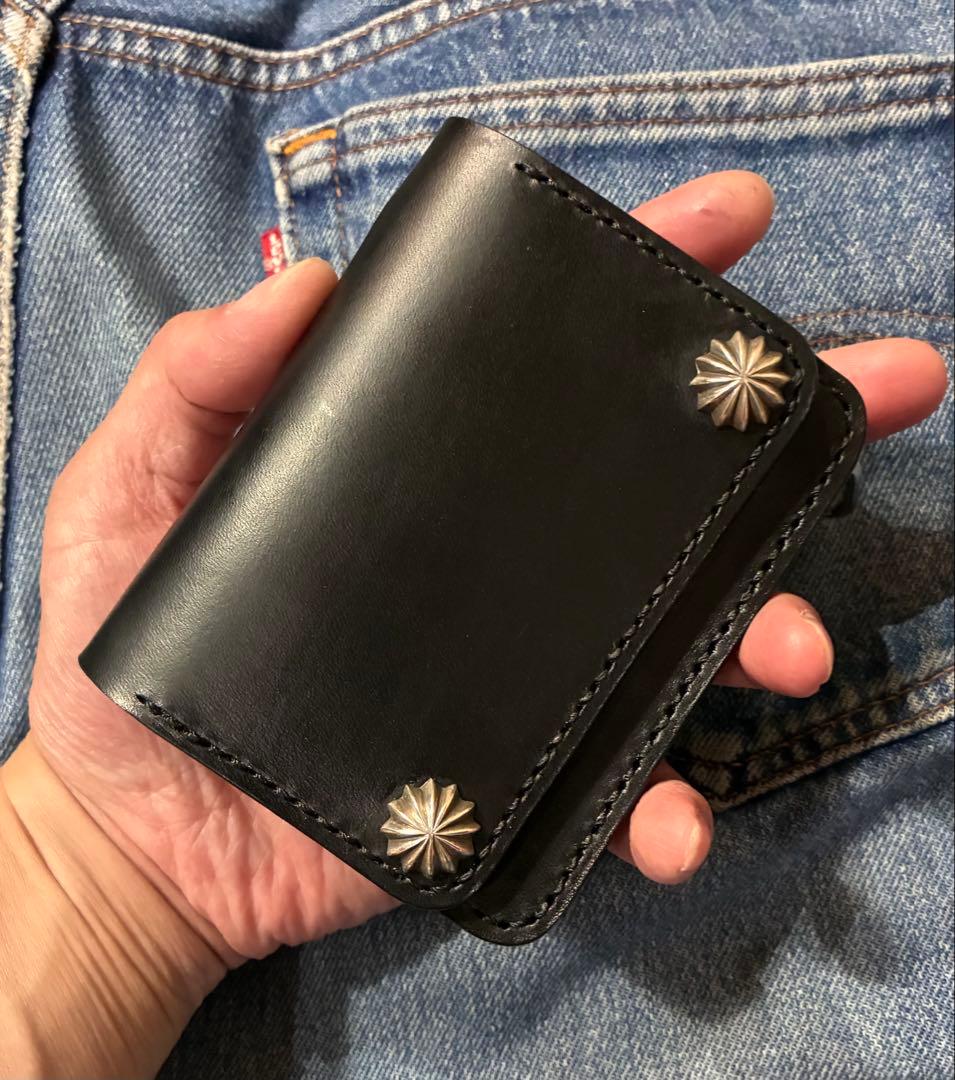 トラッカーウォレット　ミドルサイズ　⭐︎シルバ925クロスボールコンチョへ変更⭐︎