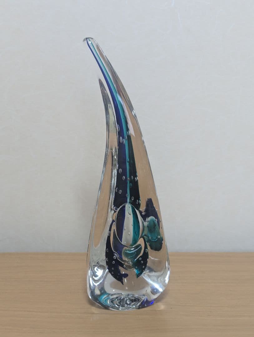 横濱硝子　海の華M　オブジェ　 フラワーベース　一輪挿し