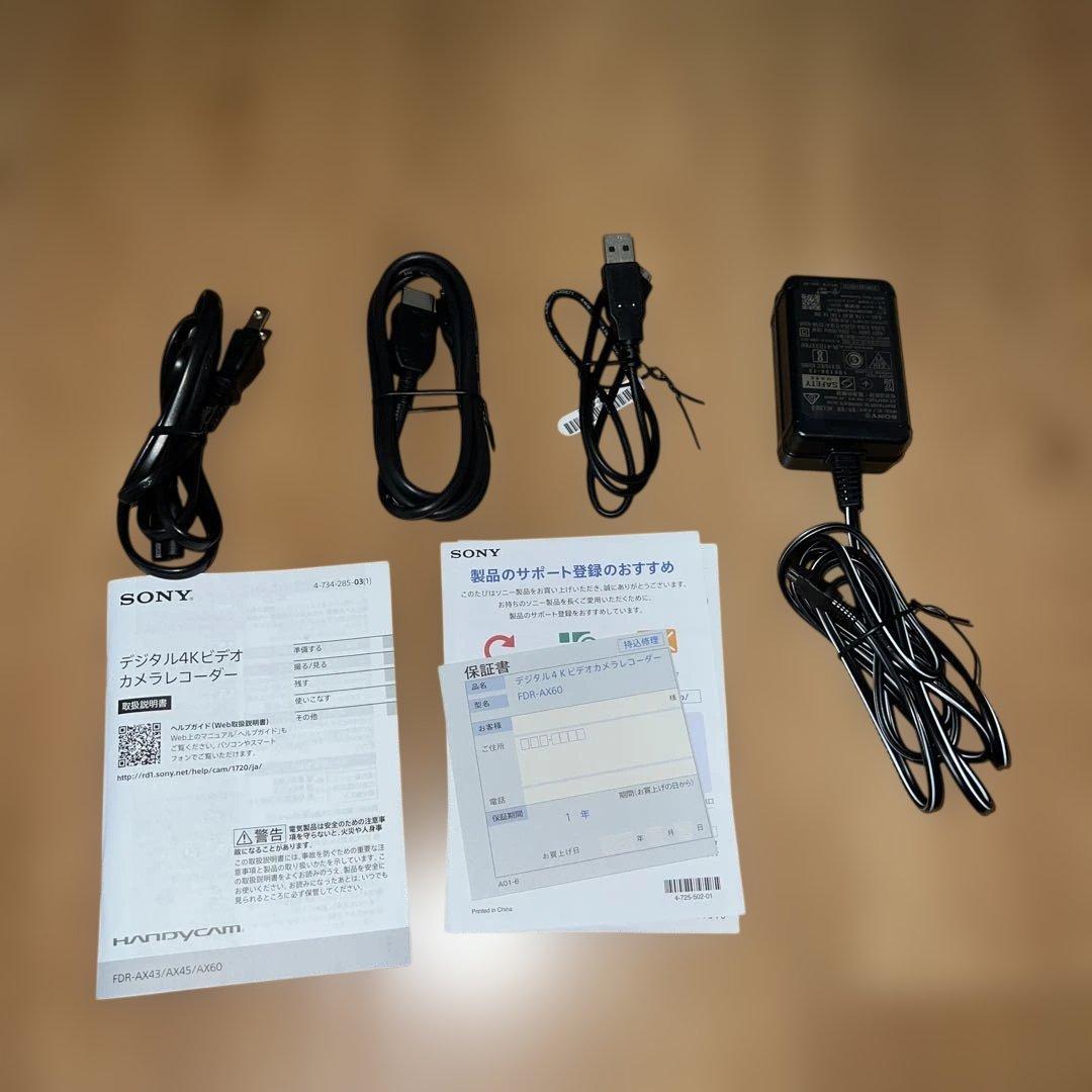 SONY 4K ビデオカメラ FDR-AX60 本体