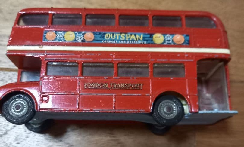 ミニカー　ロンドンバス　　二階建てバス　昭和レトロ
