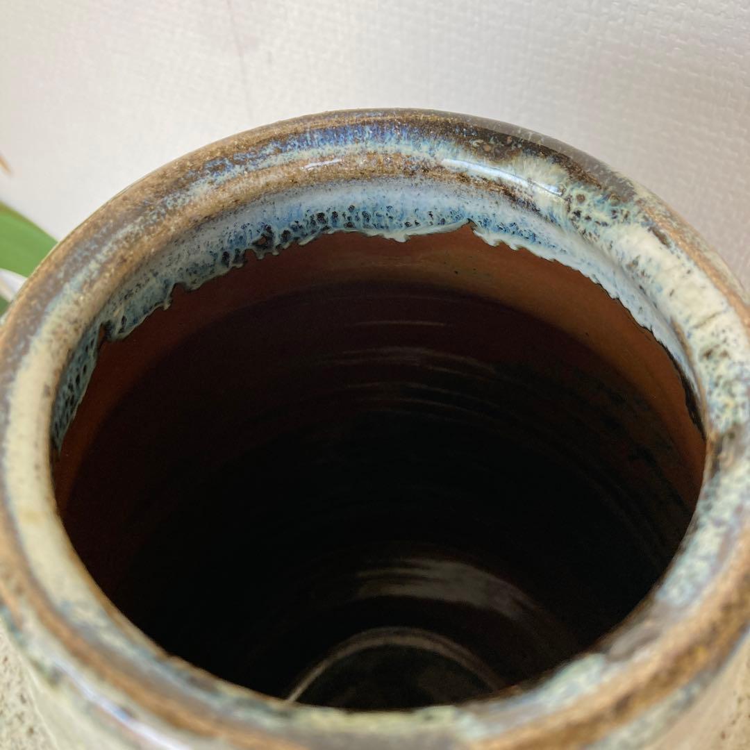 人間国宝　濱田庄司　花瓶　民藝　傑作　浜田庄司　黍文