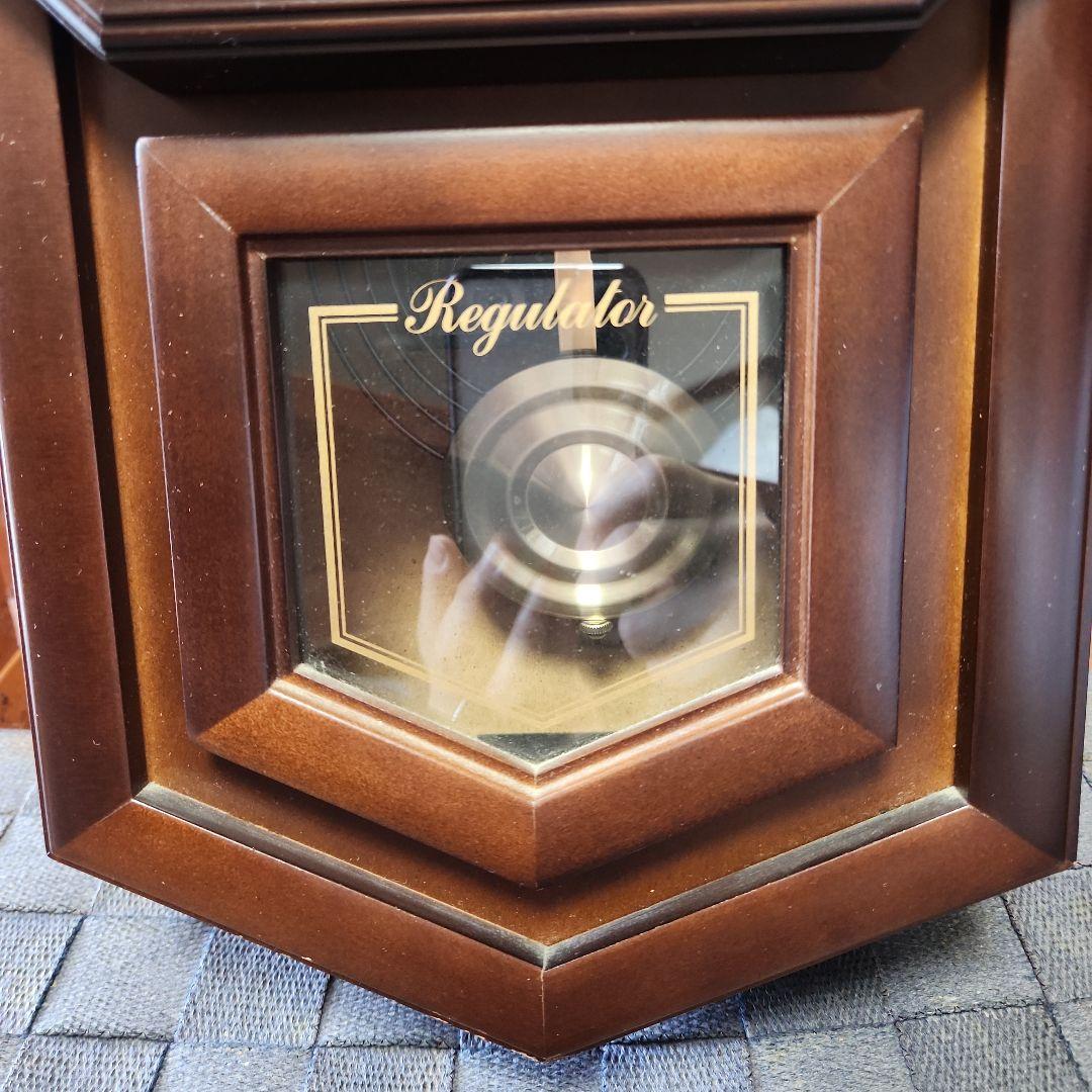 CITIZEN レギュレーター掛時計 ブラウン　振り子時計　シチズン　柱時計