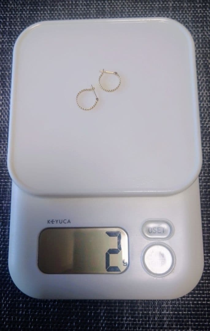 美品！k18YG フープ ピアス喜平チェーン