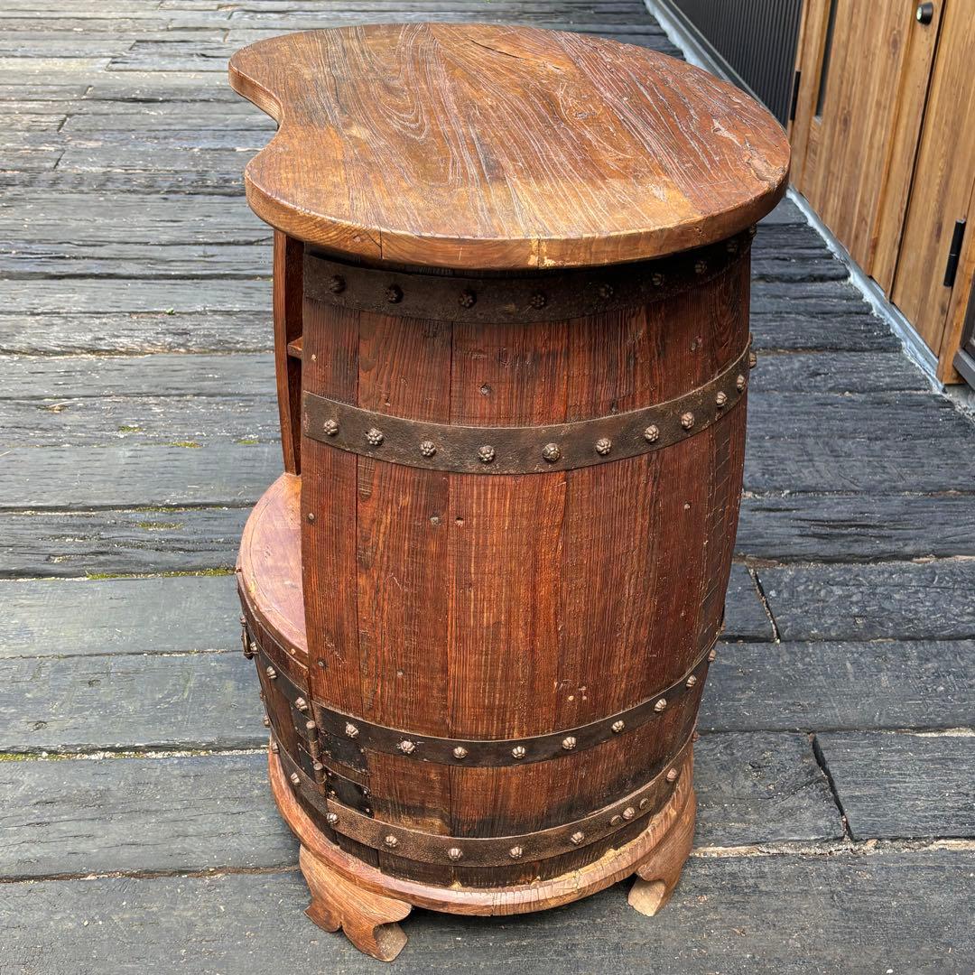 木製樽型収納テーブル バレル型 アンティーク 家具 レトロ