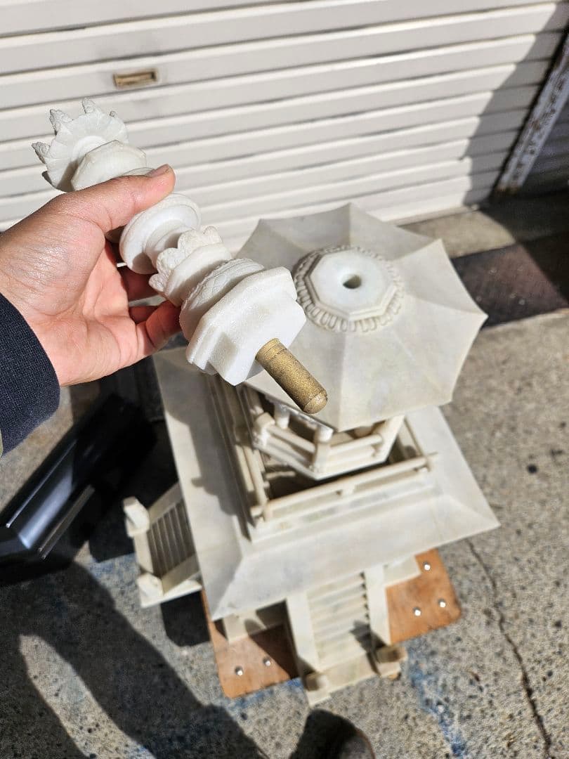 天然石 多宝塔 特大サイズ 古美術 骨董品 彫刻 高麗天然石 仏国寺 大理石