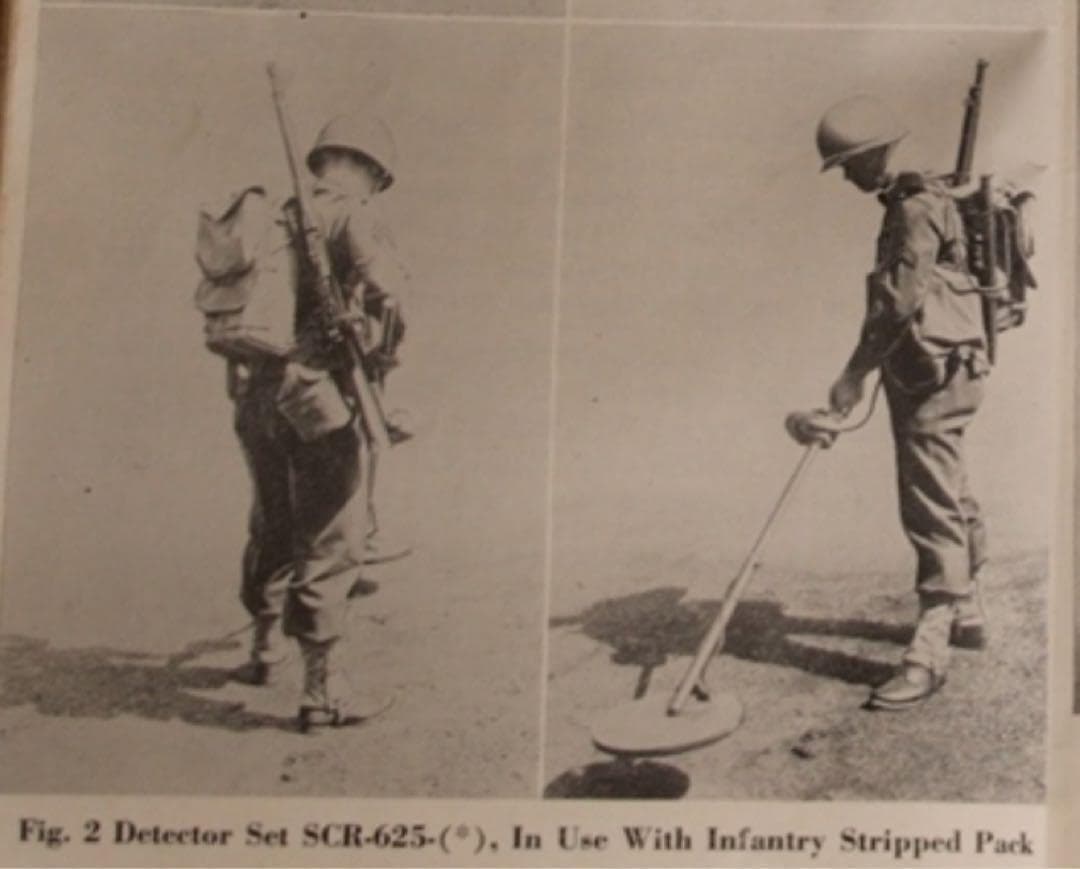 米軍 実物 地雷探知器用バッテリーバッグ