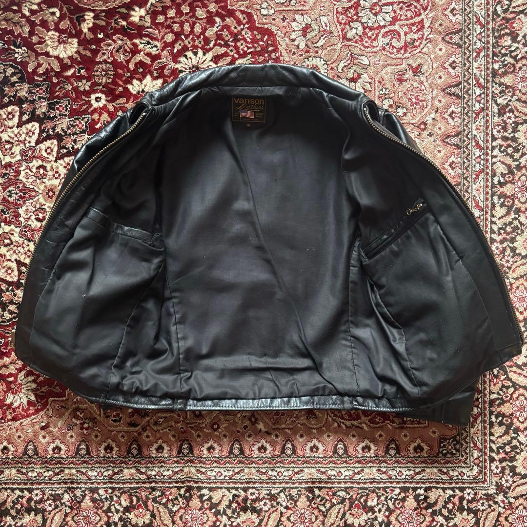 VANSON 36 バンソン シングルライダース レザージャケット カウハイド