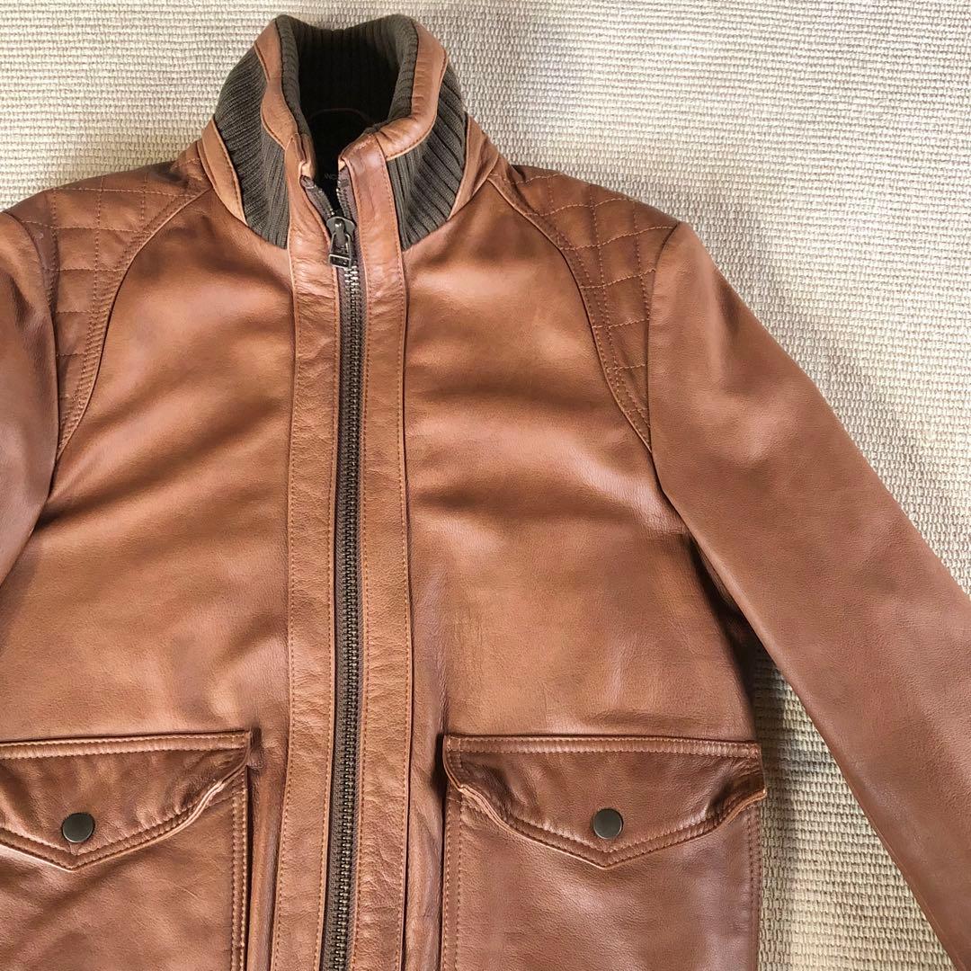 iNCERTUS UNITED ARROWS 牛革 レザージャケット ブルゾン