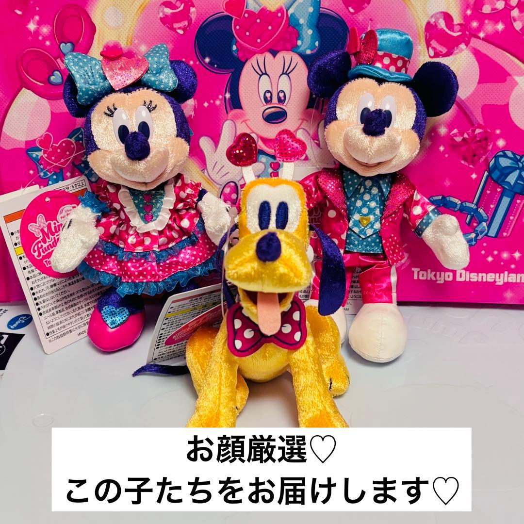 【匿名配送】　パルパルーザ　ぬいぐるみバッジ　ミニー　ミッキー　プルート