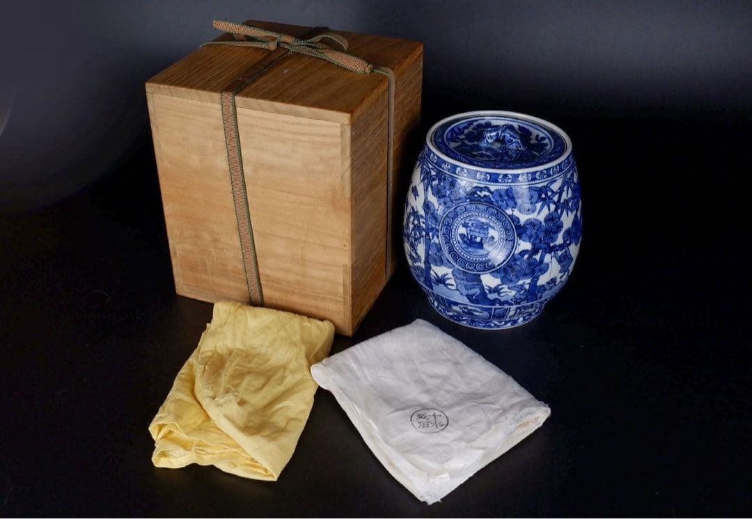 宮川香齋　真葛　祥瑞写水指　共箱　淡々斎書付　京都　茶道具　真作保証