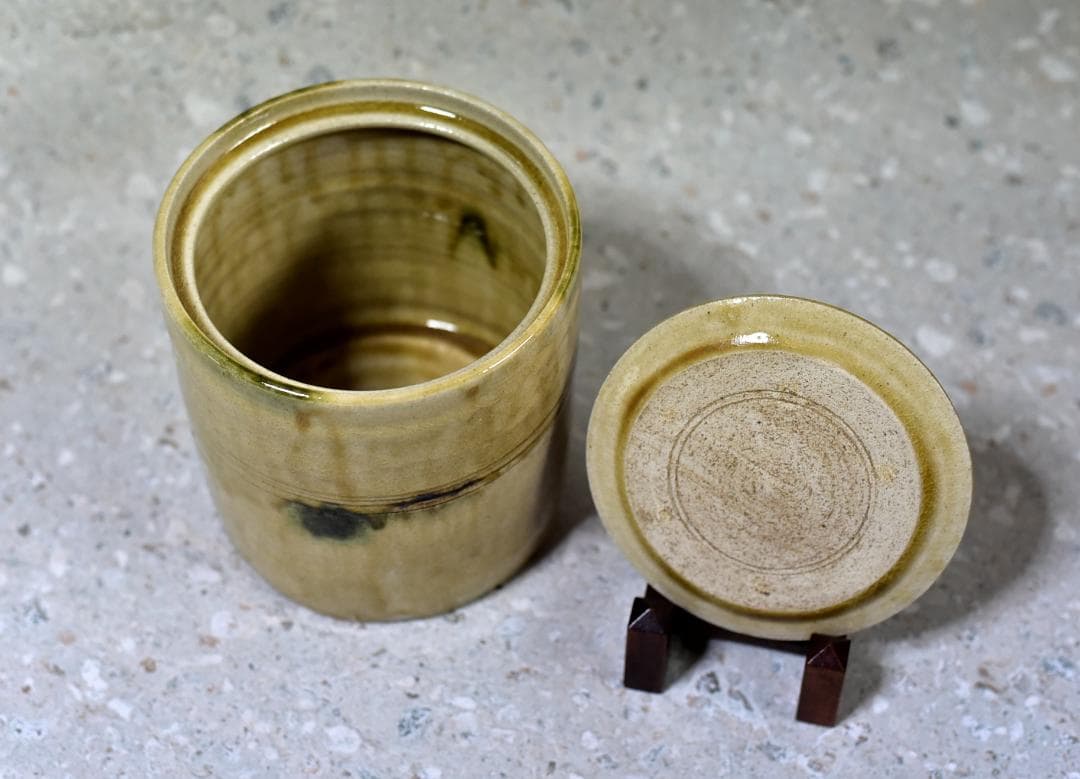 黄瀬戸　芳造　水指【極上品】お茶道具／共箱