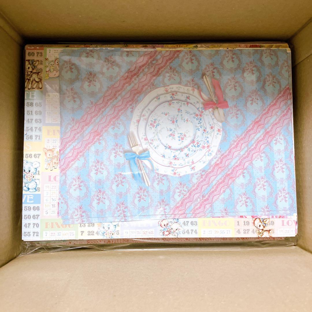 【80サイズ】デザぺ紙もの大量詰め合わせコラージュ素材 メモ シール