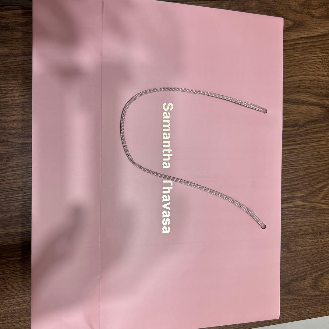 雪音　サマンサタバサ　バイカラーリボンモチーフ スプリットレザーショルダー