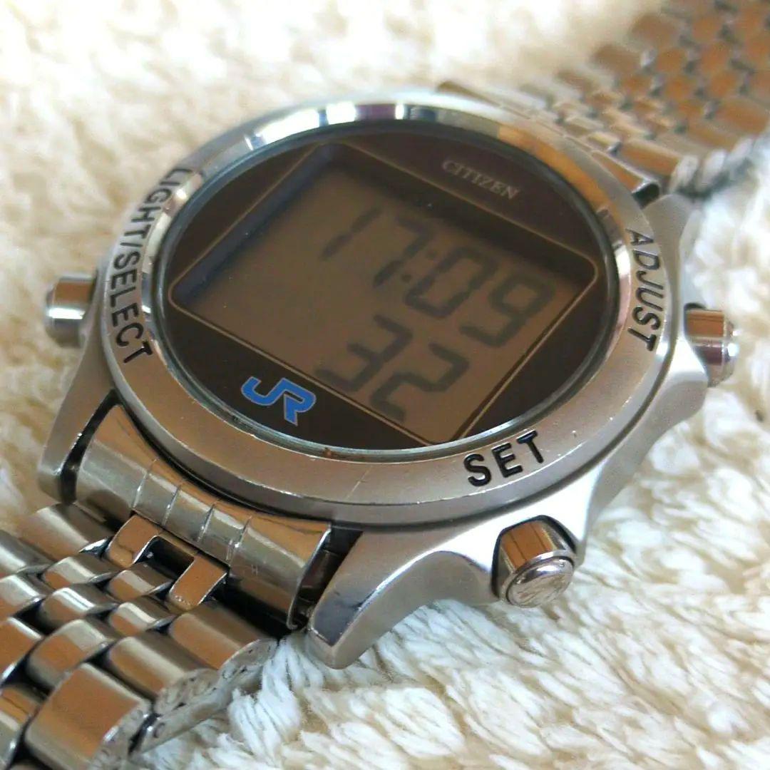 鉄道時計 シチズンデジタル腕時計 JR西日本 乗務員支給品(正常稼動品)