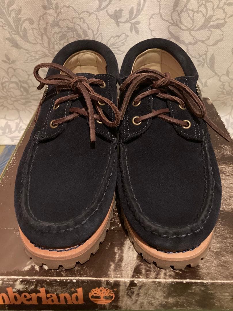 美品ティンバーランド　スリーアイクラシックラグデッキシューズモカシン3eye