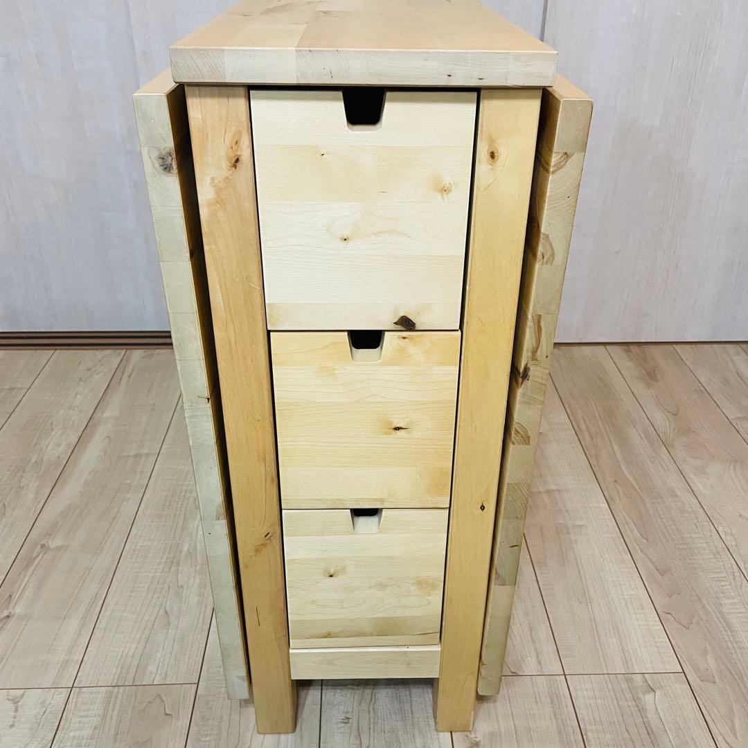 IKEA NORDEN ノールデン ダイニングテーブル 折り畳み 引き出し付き
