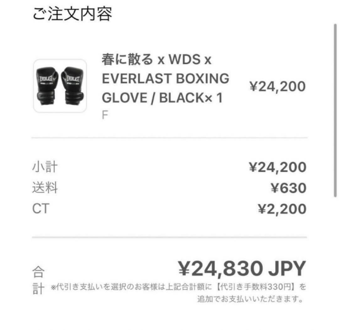 春に散る X WDS X EVERLAST BOXING GLOVE 10oz