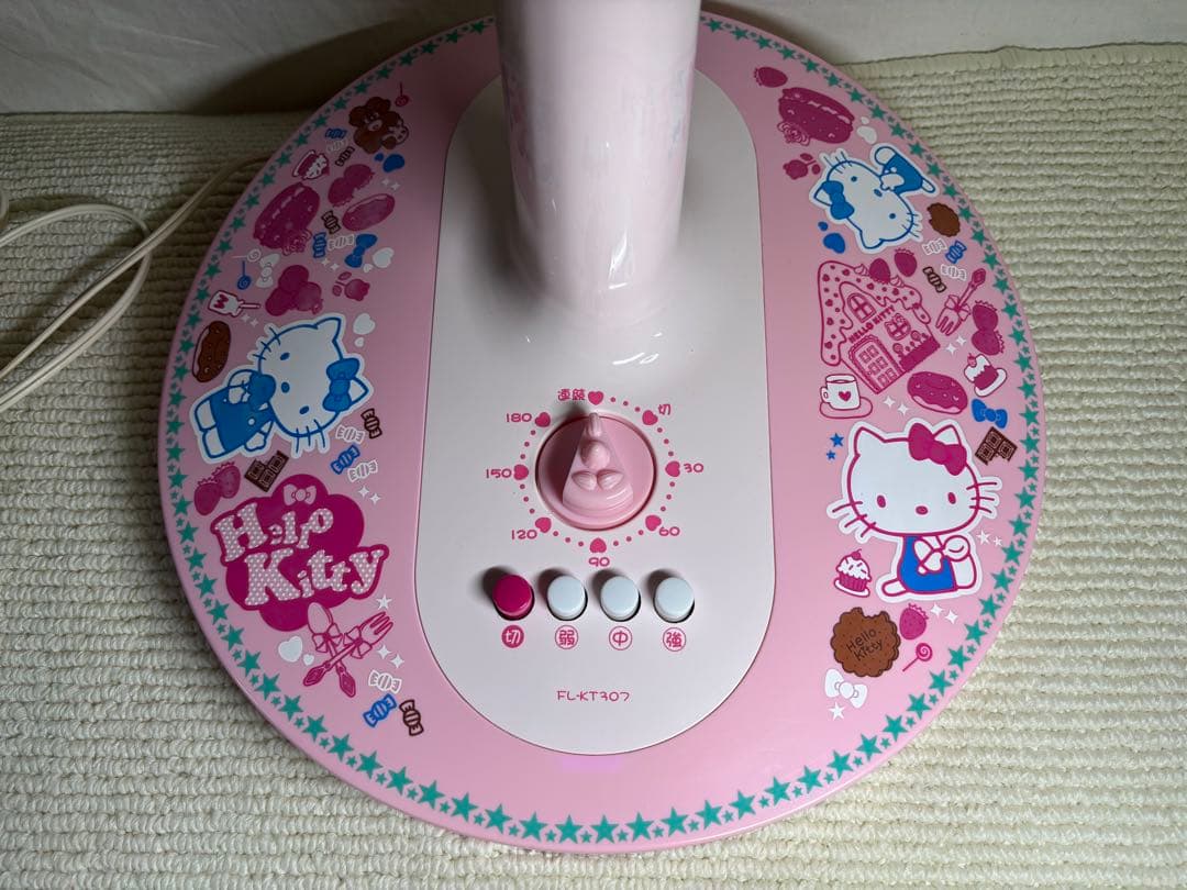 ハローキティ 首振り扇風機 3段階設定 30cm サンリオ キティ Sanrio