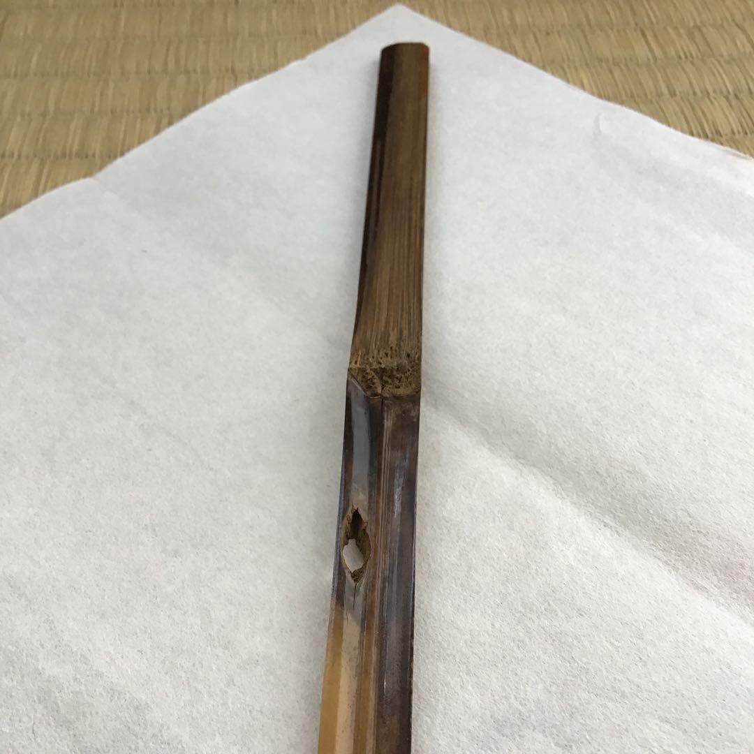 茶道具　茶杓　銘:左近楼•右近橘　松尾流九代半古斎作•書付　共筒　共箱S46CS