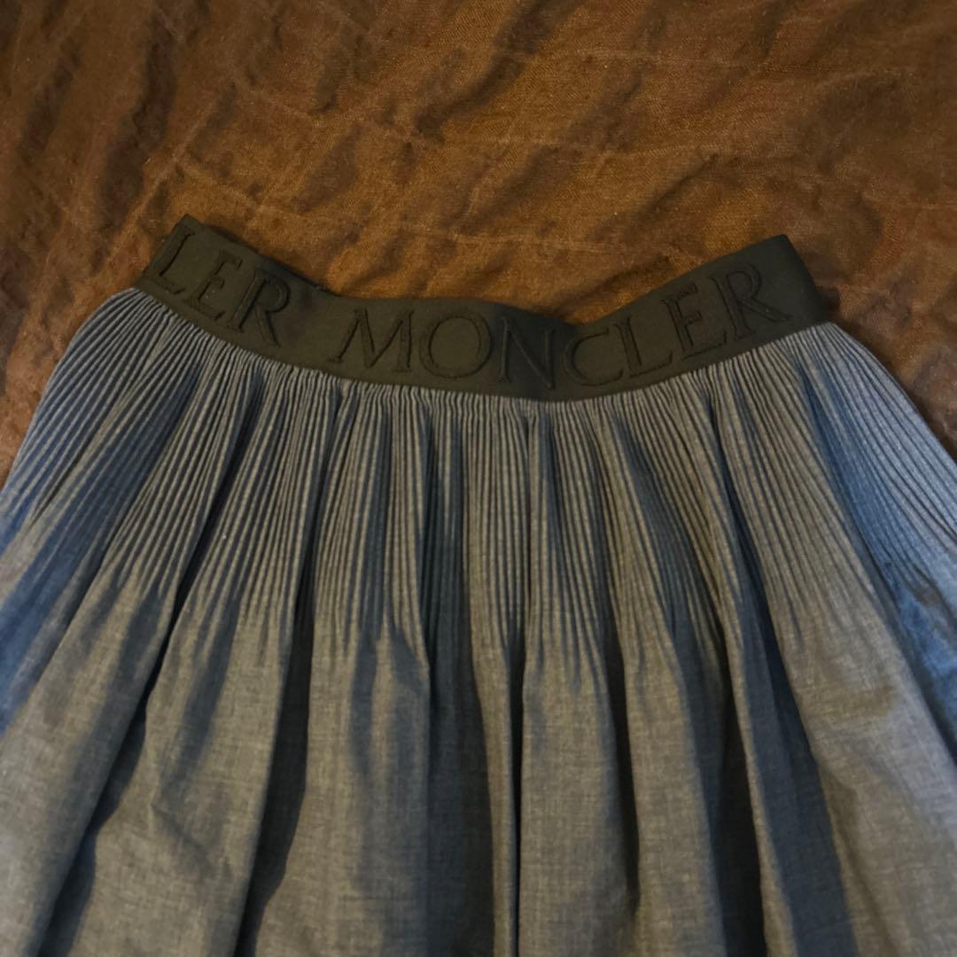 モンクレール★MONCLERデニムフレアスカート★ウエストゴム★サイズ14