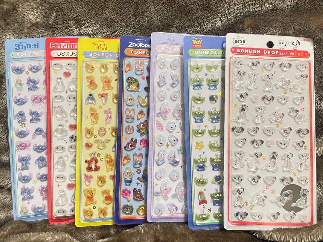 ディズニー ボンボンドロップシールミニ 7枚セット