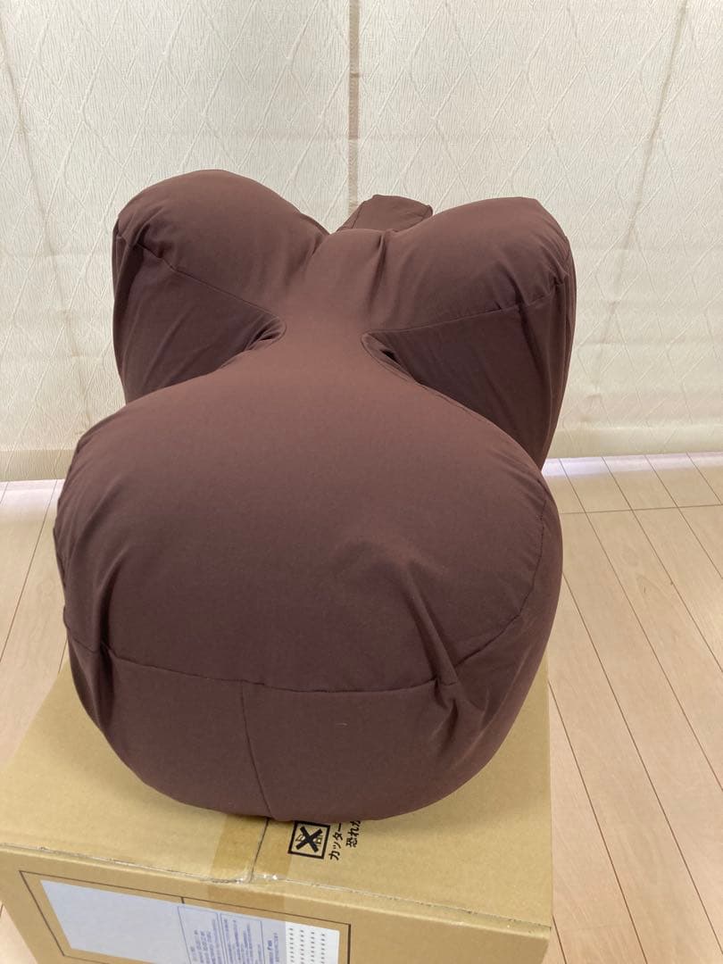 リラクッション M 本体ブラウン　専用カバー装着済み