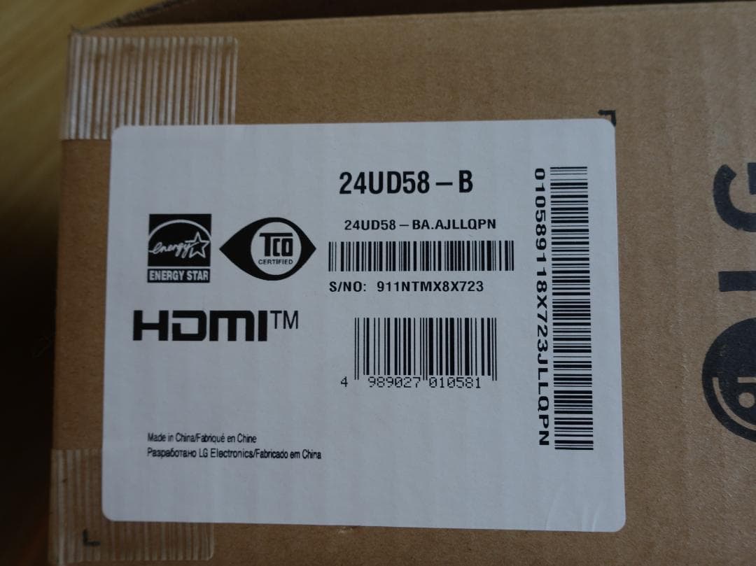 LG 24UD58 24インチ 4K UHD モニター