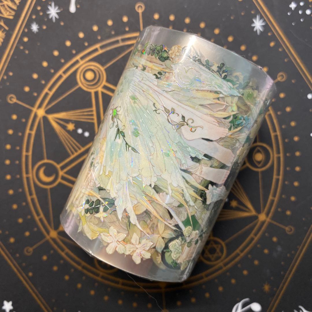 【J】海外　10m巻　貝殻光マスキングテープ　人物系/装飾系