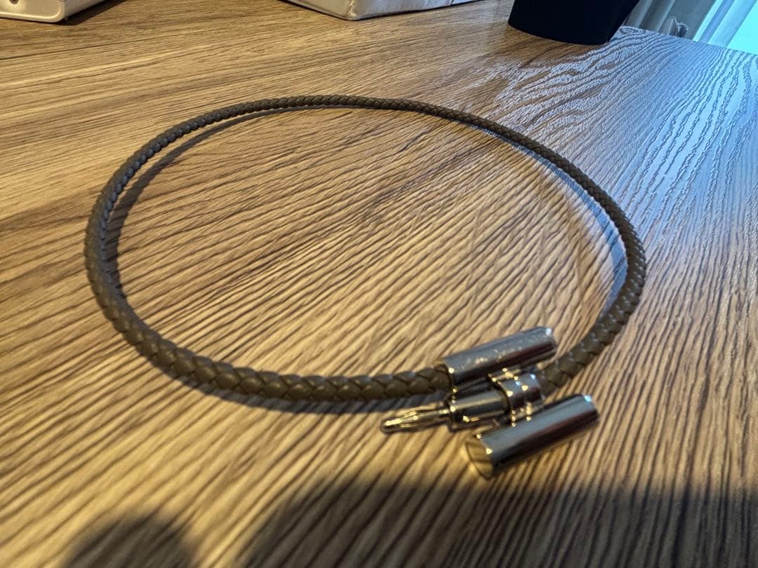 【美品】エルメス　レザーブレスレット 《トゥルニ》 トレッセ