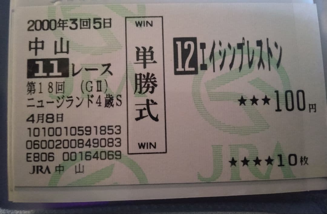 エイシンプレストン　馬券